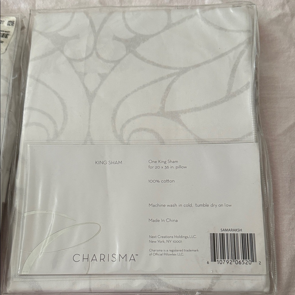 Charisma Elegant White King Sham